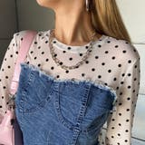 デニムベアイレギュラーヘムシアー切替トップス | non-hedge | 詳細画像9