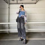 デニムベアイレギュラーヘムシアー切替トップス | non-hedge | 詳細画像23