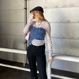 デニムベアイレギュラーヘムシアー切替トップス | non-hedge | 詳細画像3