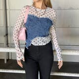 デニムベアイレギュラーヘムシアー切替トップス | non-hedge | 詳細画像7