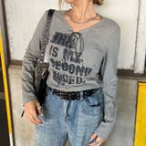 グレー | ロゴレースアップTシャツ | non-hedge 