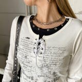 アンサンブル風レースアップTシャツ | non-hedge  | 詳細画像10 