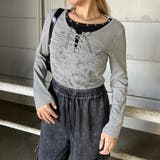アンサンブル風レースアップTシャツ | non-hedge  | 詳細画像16 