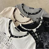 アンサンブル風レースアップTシャツ | non-hedge  | 詳細画像29 