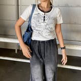 アンサンブル風ロゴレースアップTシャツ | non-hedge  | 詳細画像12 