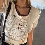 アンサンブル風ロゴレースアップTシャツ | non-hedge  | 詳細画像28 