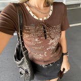 アンサンブル風ロゴレースアップTシャツ | non-hedge  | 詳細画像7 