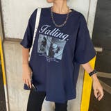 ネイビー | ロゴ転写ビッグTシャツ | non-hedge 