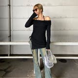 オフショルサイドドロストチュニック | non-hedge  | 詳細画像9 