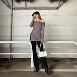 オフショルサイドドロストチュニック | non-hedge  | 詳細画像14 