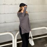 オフショルサイドドロストチュニック | non-hedge  | 詳細画像15 