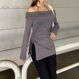 チャコール | オフショルサイドドロストチュニック | non-hedge 