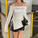 オフショルサイドドロストチュニック | non-hedge  | 詳細画像7 