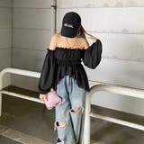 オフショルイレギュラーヘムトップス | non-hedge | 詳細画像15