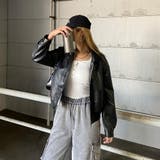 合成皮革ショートブルゾン | non-hedge  | 詳細画像3 