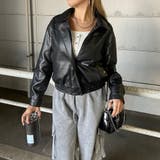 合成皮革ショートブルゾン | non-hedge  | 詳細画像6 