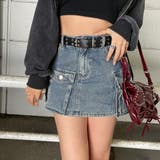 スターベルト付きデニムカーゴミニスカート | non-hedge  | 詳細画像10 