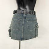 スターベルト付きデニムカーゴミニスカート | non-hedge  | 詳細画像24 