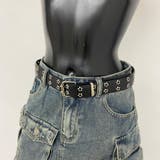 スターベルト付きデニムカーゴミニスカート | non-hedge  | 詳細画像25 