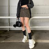 スターベルト付きデニムカーゴミニスカート | non-hedge  | 詳細画像3 