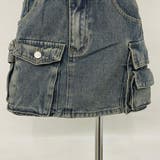 スターベルト付きデニムカーゴミニスカート | non-hedge  | 詳細画像35 