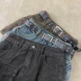 スターベルト付きデニムカーゴミニスカート | non-hedge  | 詳細画像39 