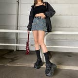 スターベルト付きデニムカーゴミニスカート | non-hedge  | 詳細画像8 