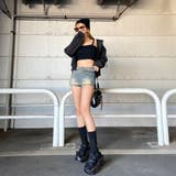 ハトメレイヤード風デニムショートパンツ | non-hedge  | 詳細画像2 