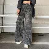 スターベルト付き迷彩ワイドパンツ | non-hedge | 詳細画像1