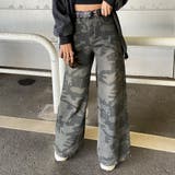 カーキ | スターベルト付き迷彩ワイドパンツ | non-hedge