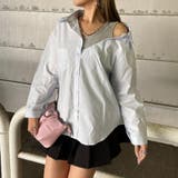 ブルー | アンサンブル風ワンショルダーシャツ | non-hedge 