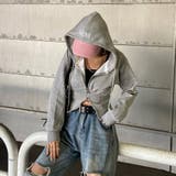 グレー | リブ切替ショートパーカー | non-hedge 