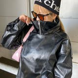 ビッグ合成皮革ライダースジャケット | non-hedge  | 詳細画像16 