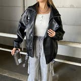 ビッグ合成皮革ライダースジャケット | non-hedge  | 詳細画像19 