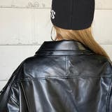 ビッグ合成皮革ライダースジャケット | non-hedge  | 詳細画像24 