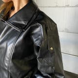 ビッグ合成皮革ライダースジャケット | non-hedge  | 詳細画像26 