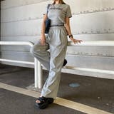 グレー | ウエストロゴワイドパンツ・Tシャツセットアップ | non-hedge