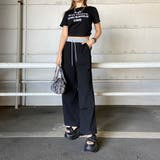 ウエスト配色ワイドパンツ・Tシャツセットアップ | non-hedge  | 詳細画像10 