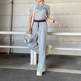 ウエスト配色ワイドパンツ・Tシャツセットアップ | non-hedge  | 詳細画像25 