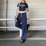 ウエスト配色ワイドパンツ・Tシャツセットアップ | non-hedge  | 詳細画像3 