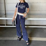 ウエスト配色ワイドパンツ・Tシャツセットアップ | non-hedge  | 詳細画像4 