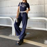 ウエスト配色ワイドパンツ・Tシャツセットアップ | non-hedge  | 詳細画像6 