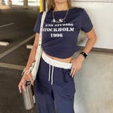 ウエスト配色ワイドパンツ・Tシャツセットアップ | non-hedge  | 詳細画像8 