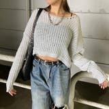 グレー | MIX透かしプルオーバー | non-hedge 