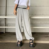 グレー | ベルト付きスタッズカットワイドパンツ | non-hedge