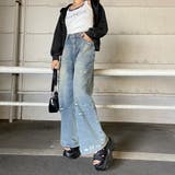 デニムダメージワイドパンツ | non-hedge | 詳細画像2