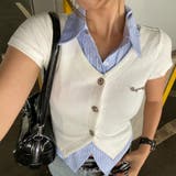シャツアンサンブル風プレートトップス | non-hedge  | 詳細画像13 