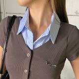 シャツアンサンブル風プレートトップス | non-hedge  | 詳細画像25 