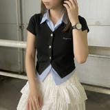 シャツアンサンブル風プレートトップス | non-hedge  | 詳細画像32 