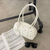 オフホワイト | シルバーモチーフチャーム付きボストンバッグ | non-hedge 